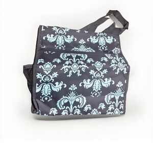 Chic Black and Blue Patterned Travel Bag